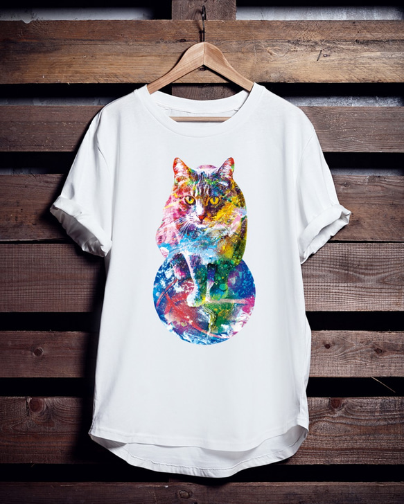 ねこバスケTシャツ「Baske Cats」 1枚目の画像