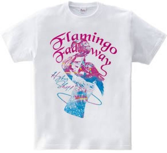 バスケTシャツ「Flamingo Fadeaway」 3枚目の画像