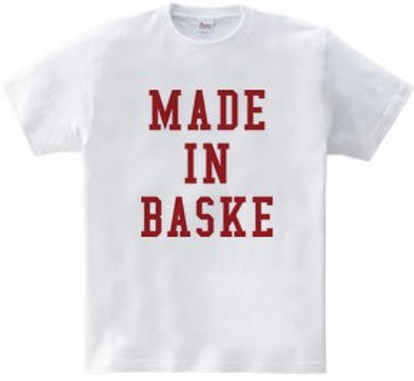 バスケTシャツ「MADE IN BASKE」 3枚目の画像