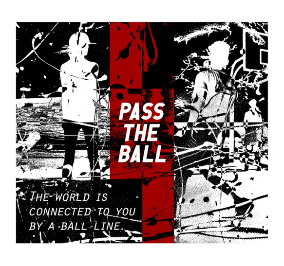 バスケTシャツ「PASS THE BALL」 2枚目の画像