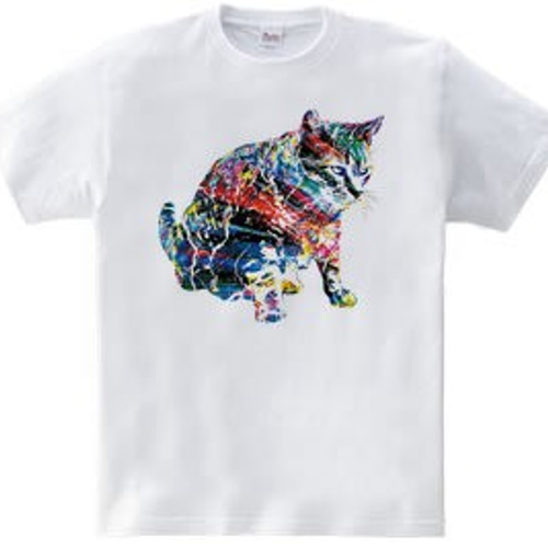 NECY mimora アスキーアート猫プリントTシャツ 猫AAプリントTシャツ | Milky Rag