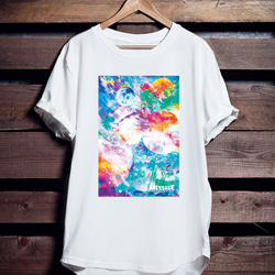 宇宙アートTシャツ「AquaSpace World」 1枚目の画像