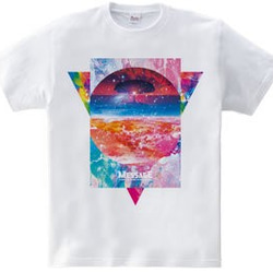 宇宙アートTシャツ「Sunset World」 3枚目の画像