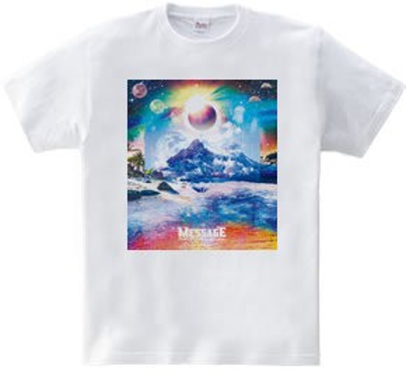 宇宙アートTシャツ「Mountain SpaceWorld」 3枚目の画像