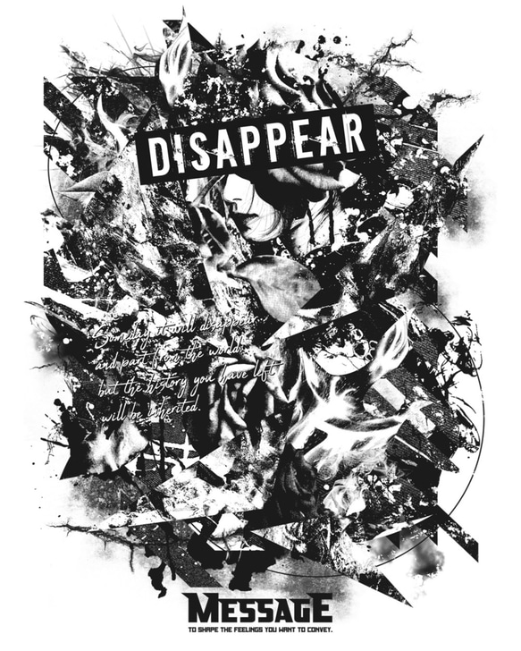 アートTシャツ「DISAPPEAR」 2枚目の画像