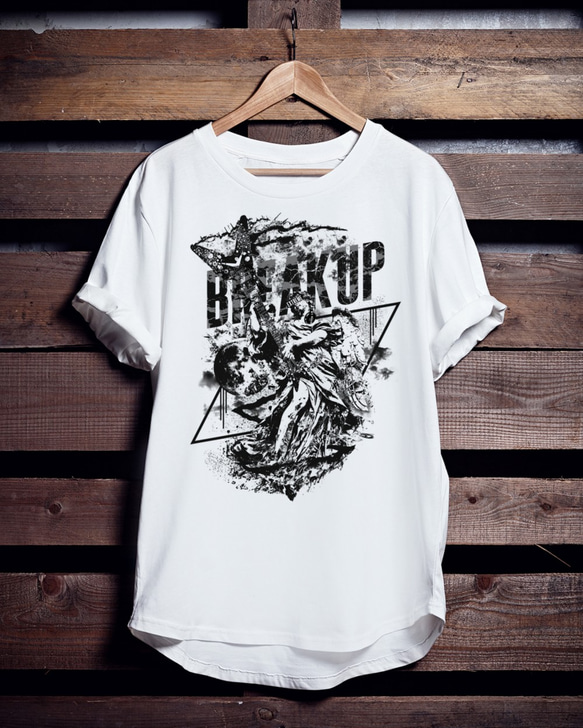アートTシャツ「BREAK UP GOD -MonochromE-」 1枚目の画像