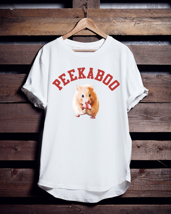 アニマルTシャツ「PEEKABOO HAMSTER」 1枚目の画像