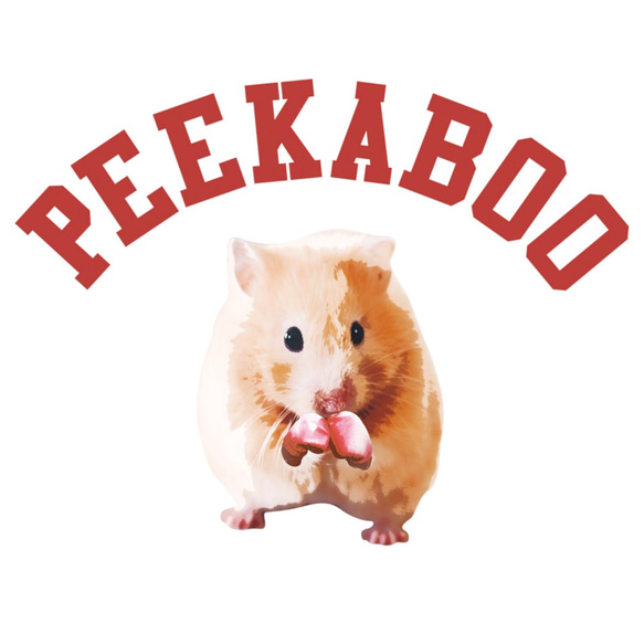 アニマルTシャツ「PEEKABOO HAMSTER」 2枚目の画像