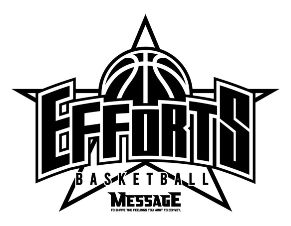 バスケTシャツ「EFFORTS BASKETBALL」 2枚目の画像