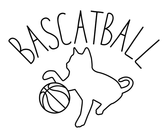 バスケTシャツ「BASCATBALL」 2枚目の画像