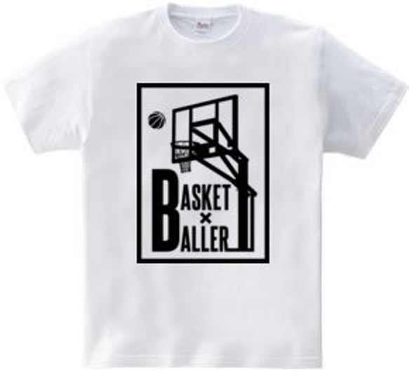 バスケTシャツ「BASKET×BALLER」 3枚目の画像