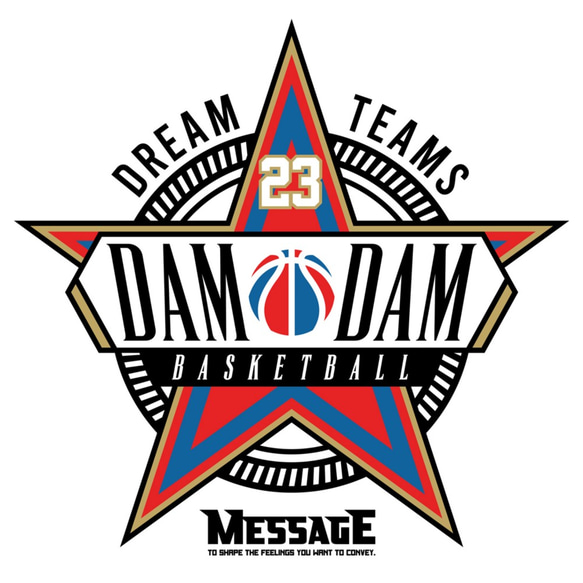 バスケTシャツ「DAM☆DAM HANDLING」 2枚目の画像