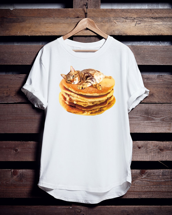 スイーツTシャツ「ねこパンケーキ」 1枚目の画像