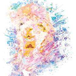 アニマルTシャツ「Alpaca Pastel」 2枚目の画像