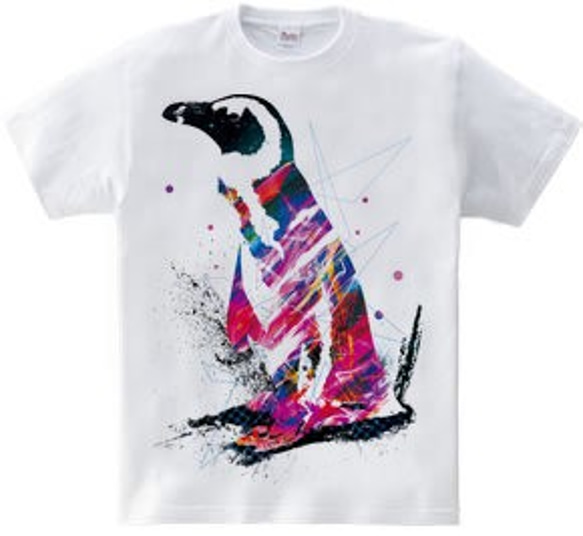 ペンギンTシャツ「Punk Penguin」 3枚目の画像