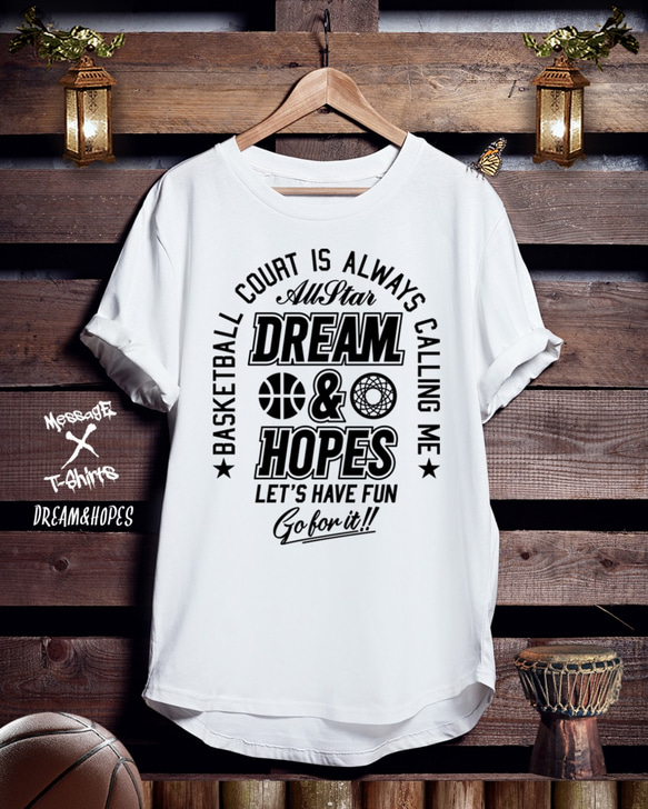 バスケTシャツ「DREAM&HOPES」 1枚目の画像