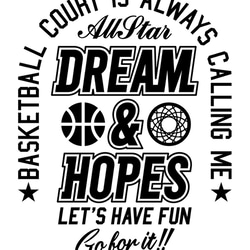 バスケTシャツ「DREAM&HOPES」 2枚目の画像