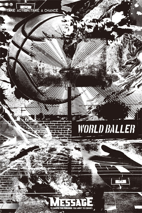 バスケTシャツ「WORLD BALLER」 2枚目の画像