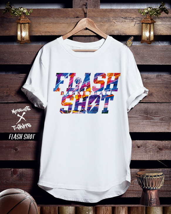 バスケTシャツ「FLASH SHOT」 1枚目の画像