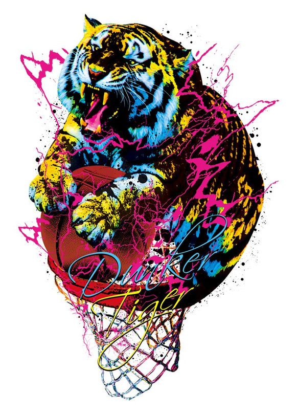 バスケアニマルTシャツ「Dunker Tiger」 2枚目の画像