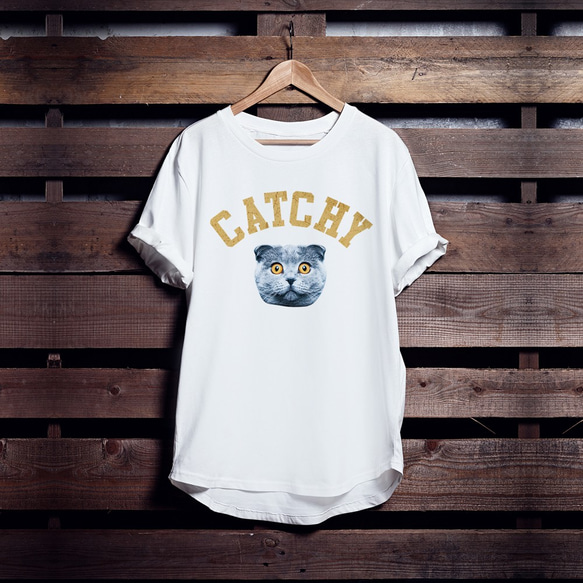 カレッジねこTシャツ「CATCHY CATS」 1枚目の画像