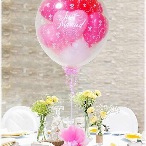スタンドスパークバルーン (ピンク5球セット)｜ バルーンシャワー