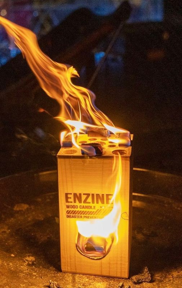ウッドキャンドル ENZINE|スウェディッシュ スエーデン トーチ ロケットストーブ 薪 焚き火 キャンプ アウトドア 6枚目の画像