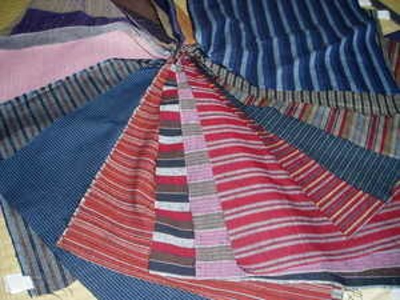 世界に一つだけのシャツ｜Мサイズ｜ファッと軽い着心地・オトナのメンズシャツ｜サイズ調整OK｜遠州織物一点モノ― 遠州綿紬