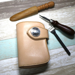 送料無料】アメカジ 栃木レザー ミドルウォレットMW-01 サドル