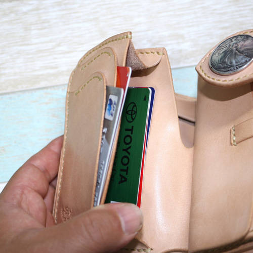 送料無料】アメカジ 栃木レザー ミドルウォレットMW-01 サドルレザー