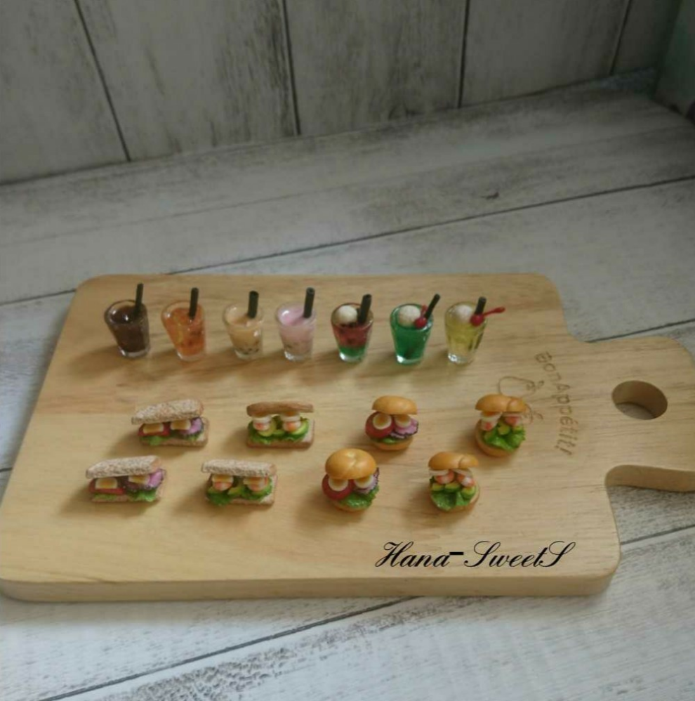 受注制作ご相談可】カフェ☆サンドイッチ ベーグルサンド☆＋ドリンク 