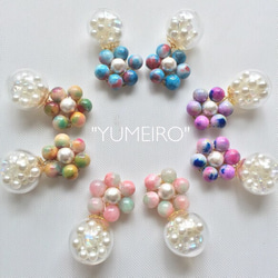 "YUMEIRO"天然石ピアス 1枚目の画像