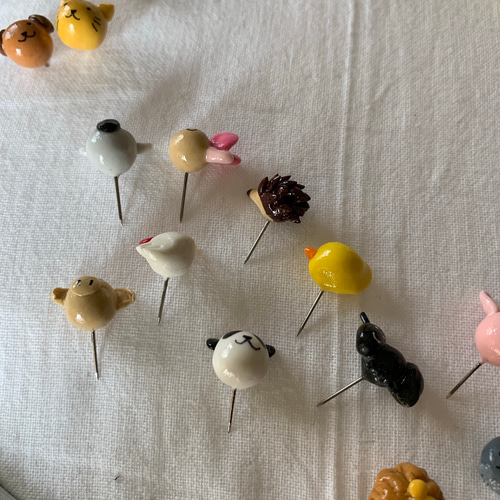 生き物達の画鋲、押しピン5本セット 動物 その他インテリア雑貨