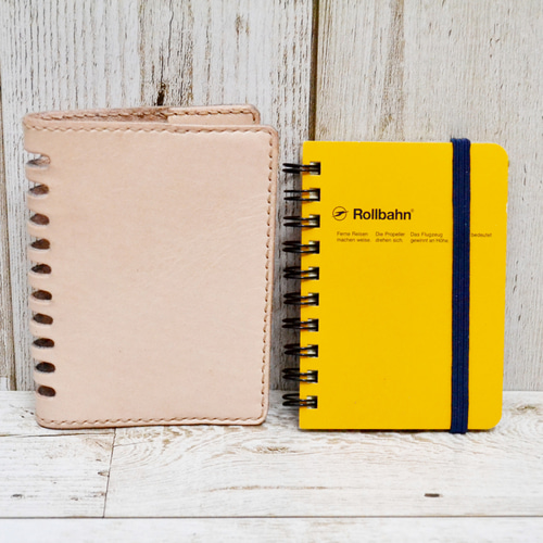 RollBahnミニサイズ用・レザー手帳カバー 名入れ無料 手帳カバー soel