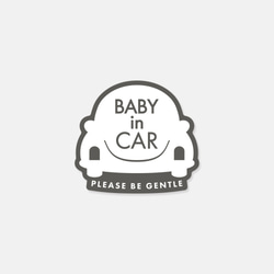 BABY in car　車用ステッカー ｜カーステッカー・北欧風・カー用品・ベビーインカー 2枚目の画像