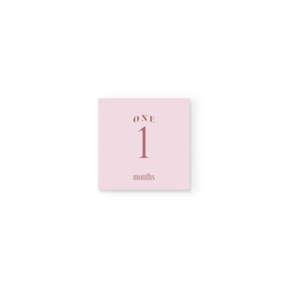 スクエア月齢カード［TYPE01］ | 正方形・アルバス・出産祝い・誕生日・日本製 4枚目の画像