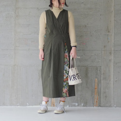 ゴブラン織りジャンプスカート（20w-005）カーキ 1枚目の画像