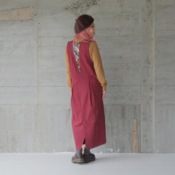 ゴブラン織りジャンプスカート（20w-005）ボルドー 5枚目の画像