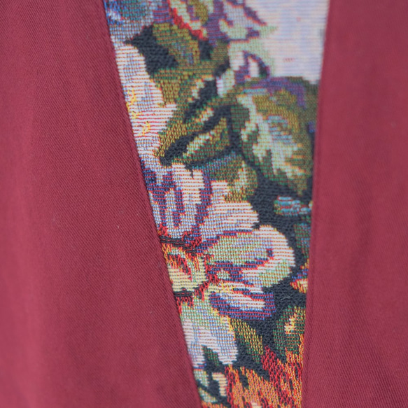 ゴブラン織りジャンプスカート（20w-005）ボルドー 9枚目の画像