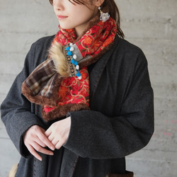 Susanni Eco Fur Snood (21w-025) 紅色 第3張的照片