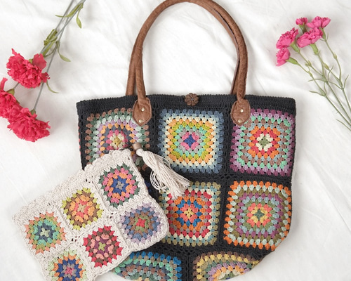 カーテン、ポーチ、バッグハンドメイド オリジナル ポケッタブルトートバッグ(L)ポーチ付【最安値374円