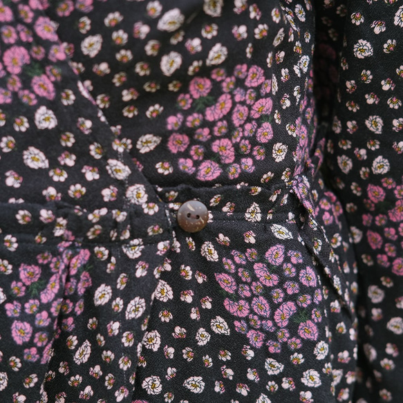 最後1分！ Rayon Total Pattern Cache-coeur 連衣裙 (21w-02) 黑色 第12張的照片