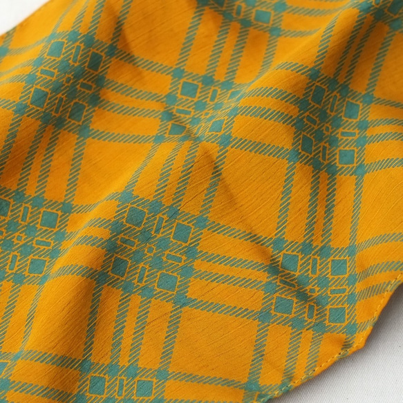 秋を装うオールドサリースカーフ（21w-04）D/パープル×マスタード 7枚目の画像