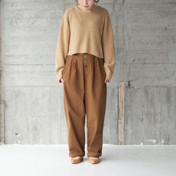 Bone Button Easy Pants (21w-11) 駝色 第3張的照片