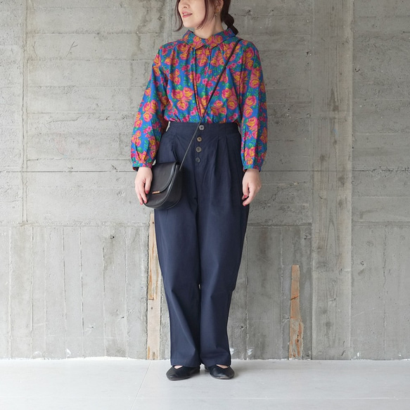 Bone Button Easy Pants (21w-11) 海軍藍 第2張的照片