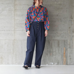 Bone Button Easy Pants (21w-11) 海軍藍 第3張的照片