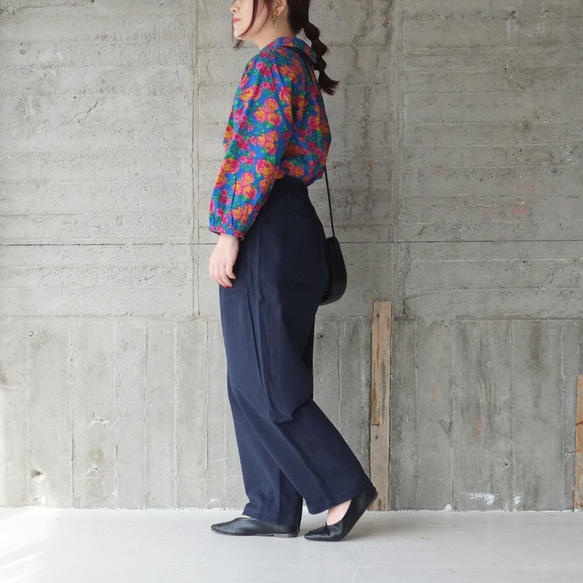 Bone Button Easy Pants (21w-11) 海軍藍 第5張的照片