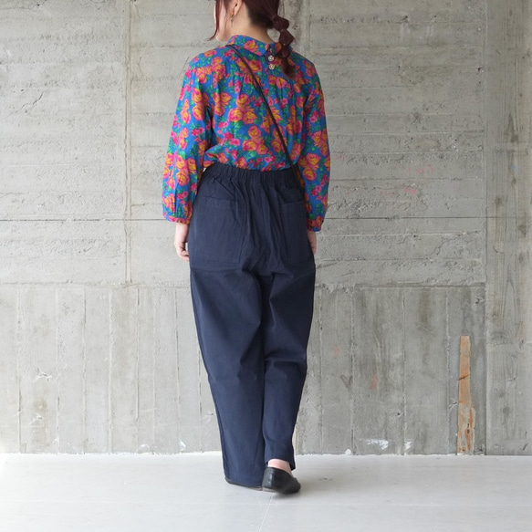 Bone Button Easy Pants (21w-11) 海軍藍 第7張的照片