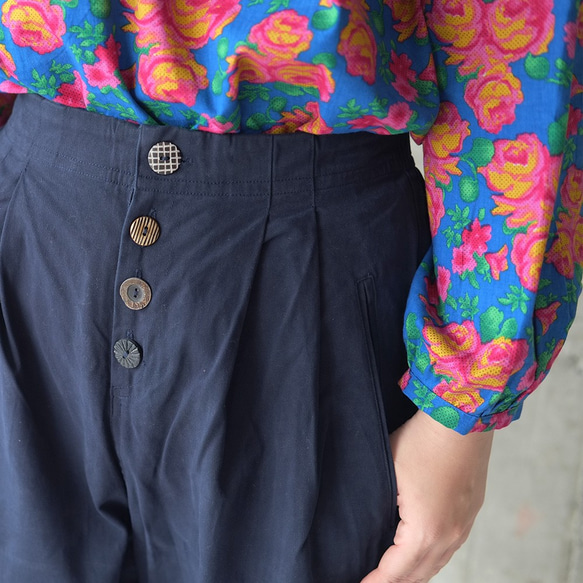 Bone Button Easy Pants (21w-11) 海軍藍 第8張的照片