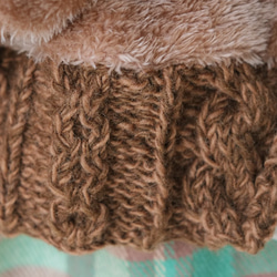 生態毛皮抓絨套頭衫 (21w-18) 駝色 第9張的照片